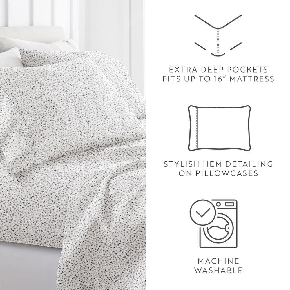 IEnjoy Home 4 Piece Sheet Set Patterned Microfiber Ultra Soft Bedding in Floral Dream & Reviews | Wayfair