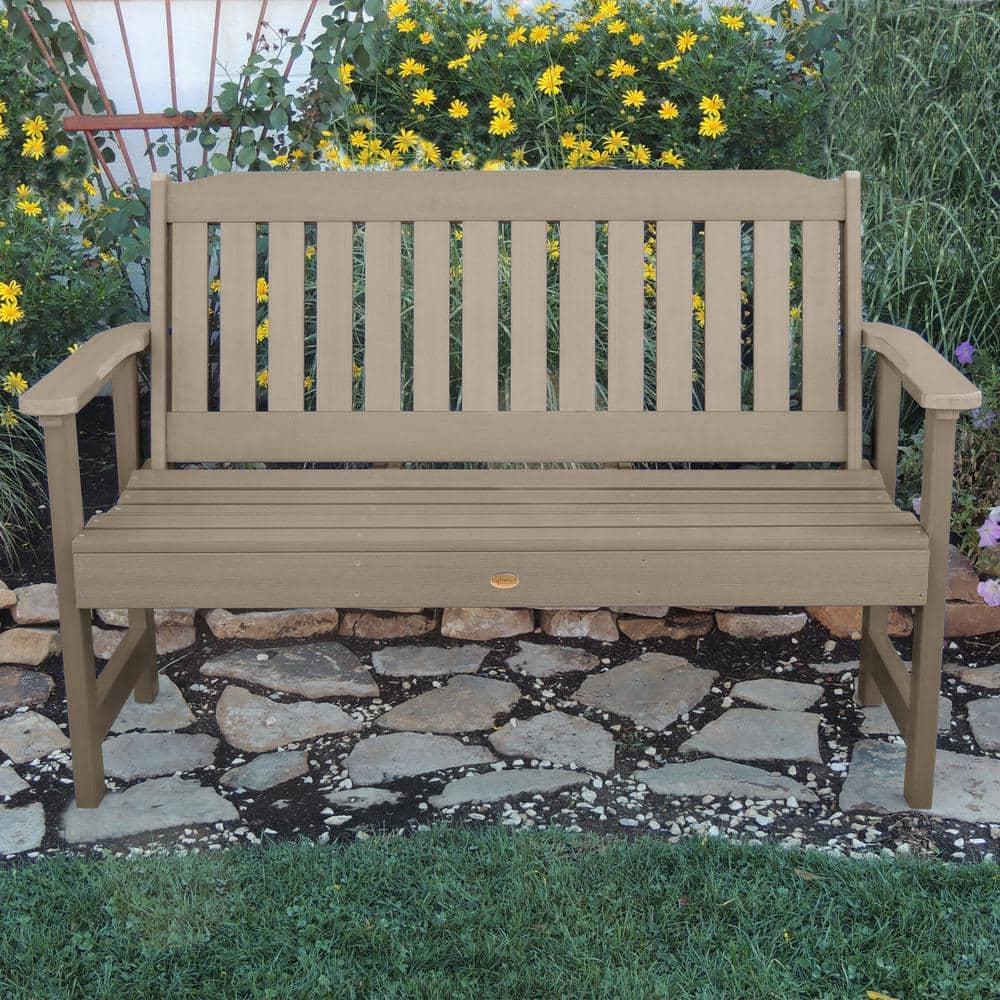 highwood  Lehigh 5-foot Eco-friendly Synthetic Wood Garden Bench Woodland Brown