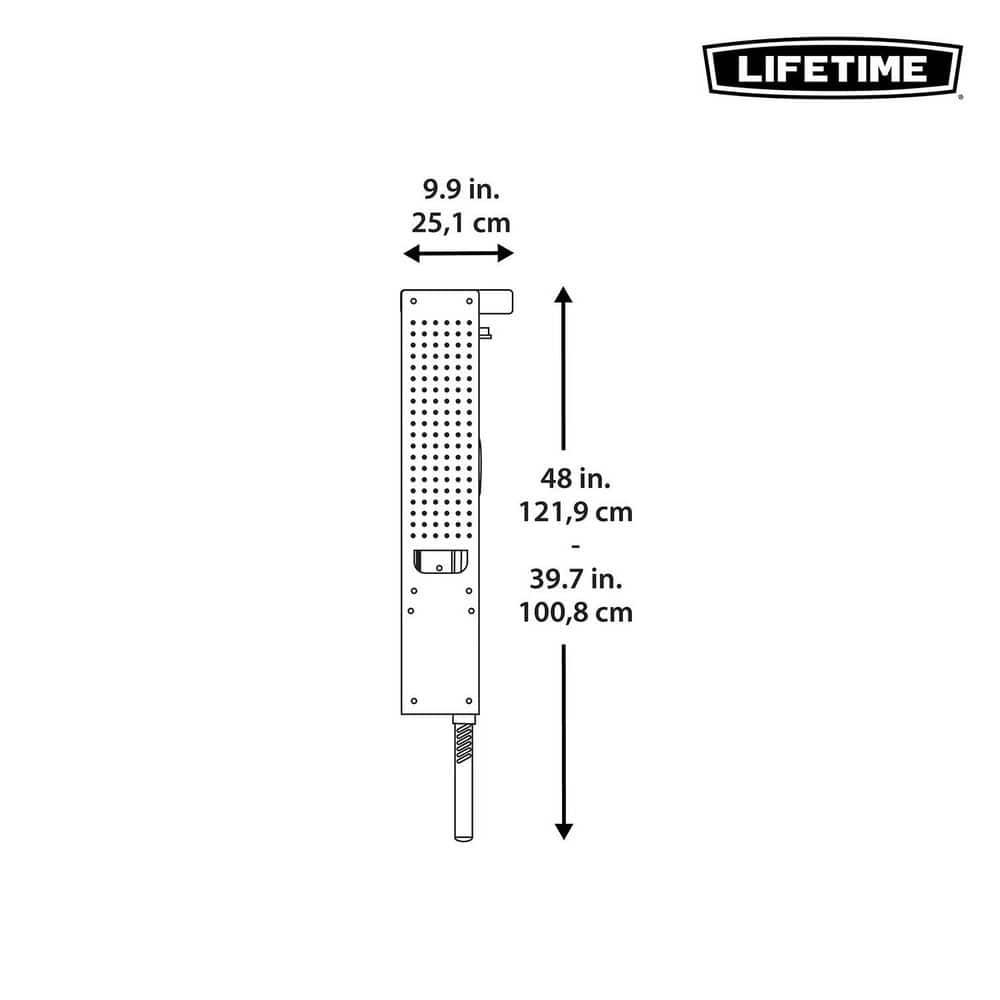 Lifetime Wall Mounted Pegboard Shelf Storage Wood and Steel Folding Work Table
