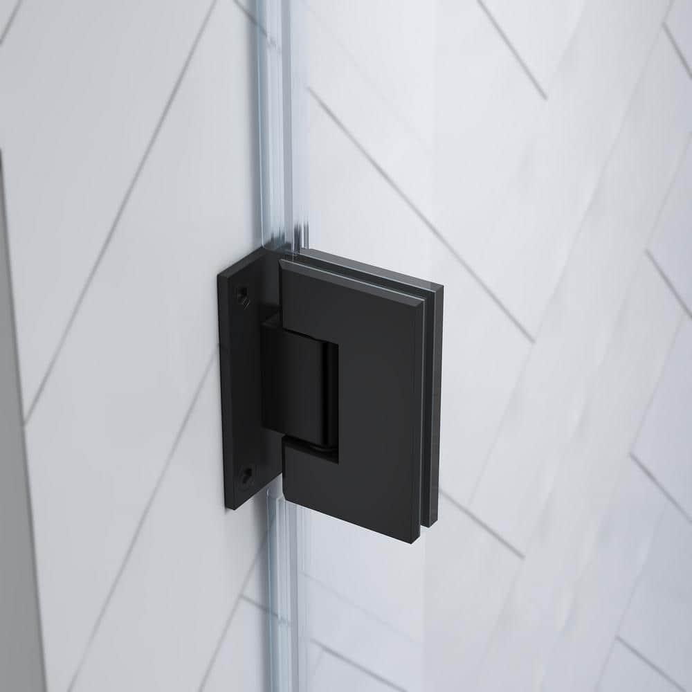 Endless Tampa-Pro 35" W x 72" H Alcove Frameless Shower Kit, Door, Panel, Base