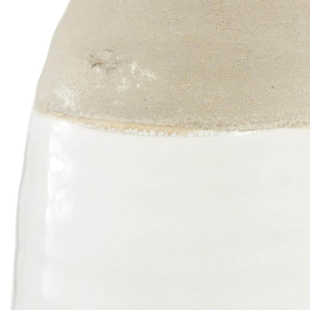 DecMode Jarrón de Cerámica Gris de 14"
