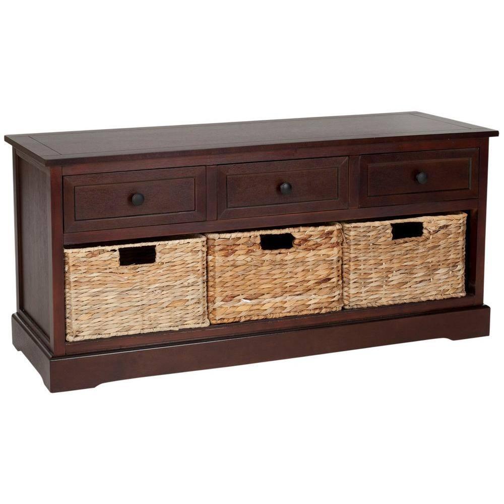 Adayla Solid Wood Drawers Storage Bench