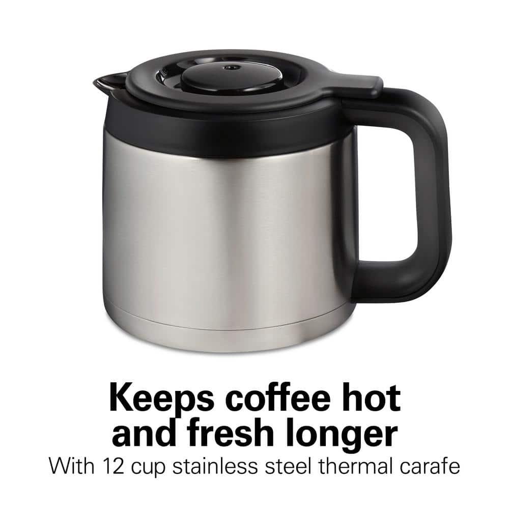 Hamilton Beach® FlexBrew® Trio 2-Way Coffee Maker, Single Serve & Full 12-Cup Pot, Compatible with K-Cup Pods or Grounds