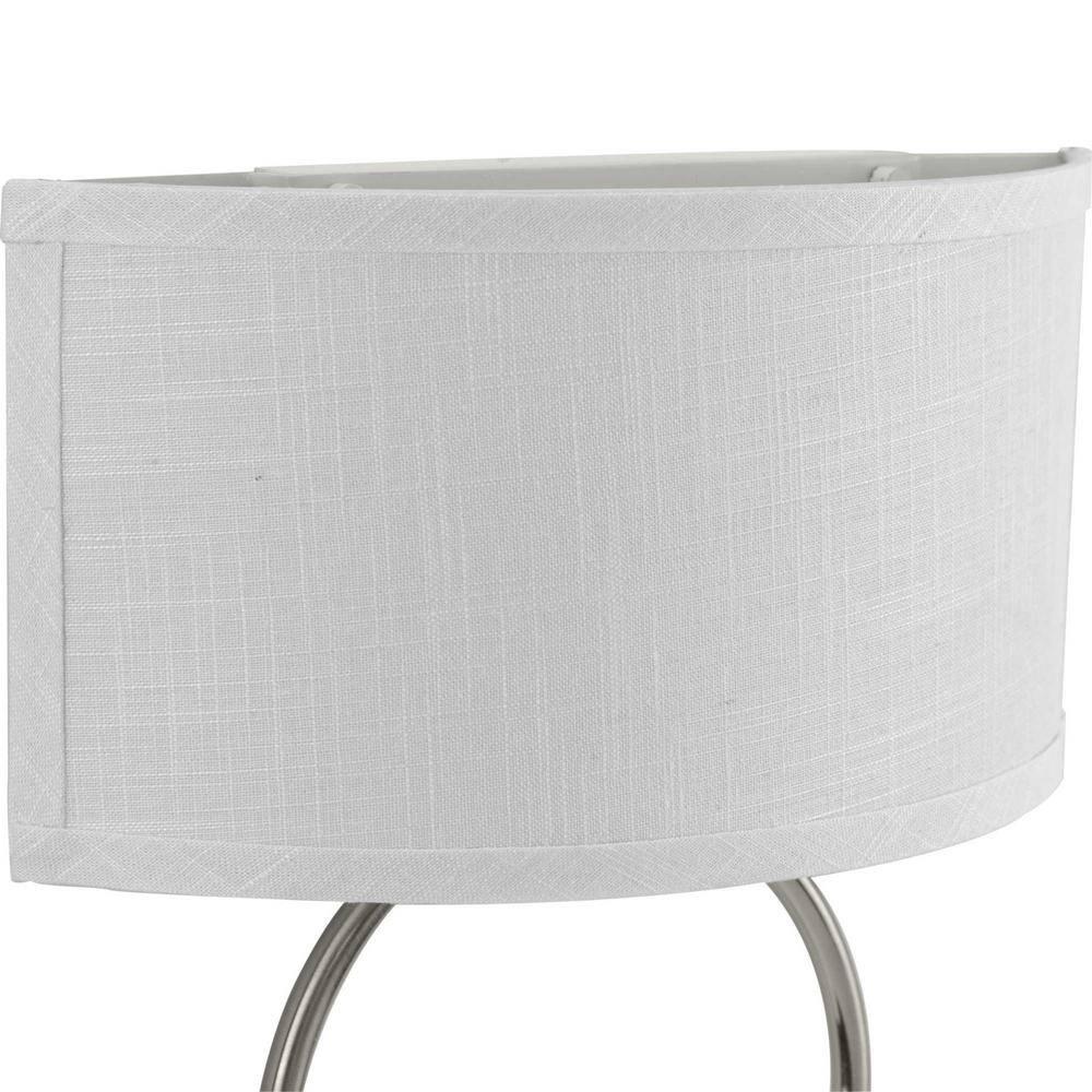 Progress Lighting, Summer Linen Collection, 1-Light Wall Sconce, Brushed Nickel, Summer Linen Shade, Steel Material