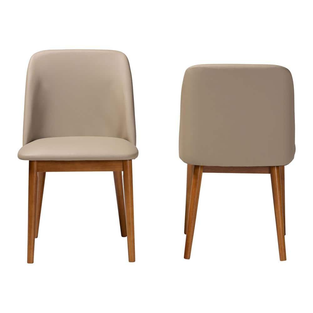 George Oliver Eli 18'' H Faux Leather Upholstered Side Chair (Set of 2)