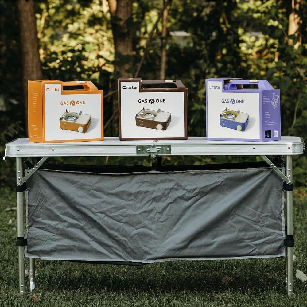 GasOne Butane Fuel Camp Stove – Crate Series - Mini Stove for Camping, Hiking – Portable Gas Stove