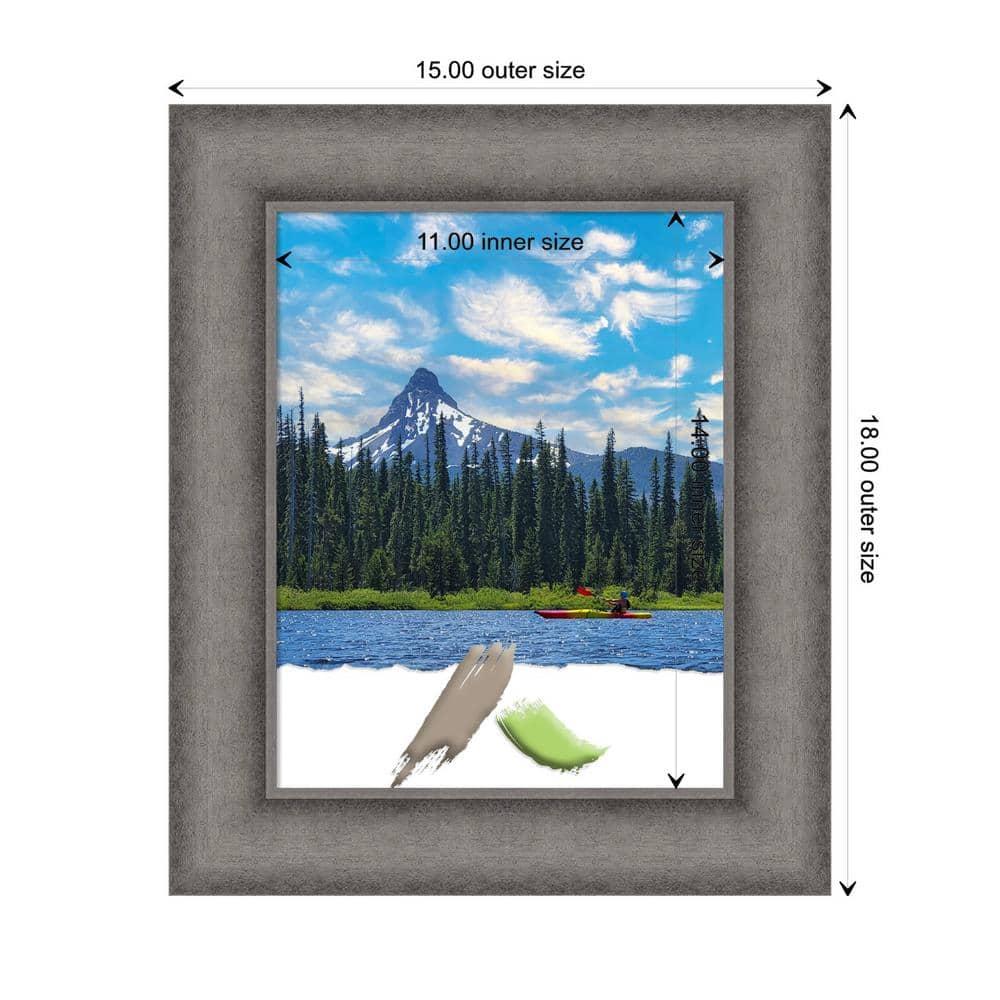 Amanti Art Burnished Concrete Wood Picture Frame Opening Size 11x14 in.