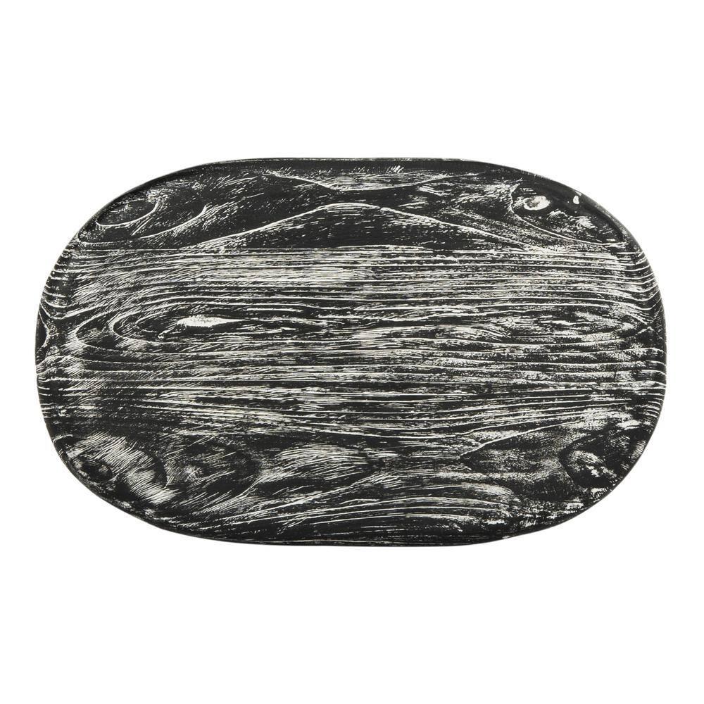 Colton Wood Counter Stool - Black/White Wash/Sungkai Wood - Safavieh