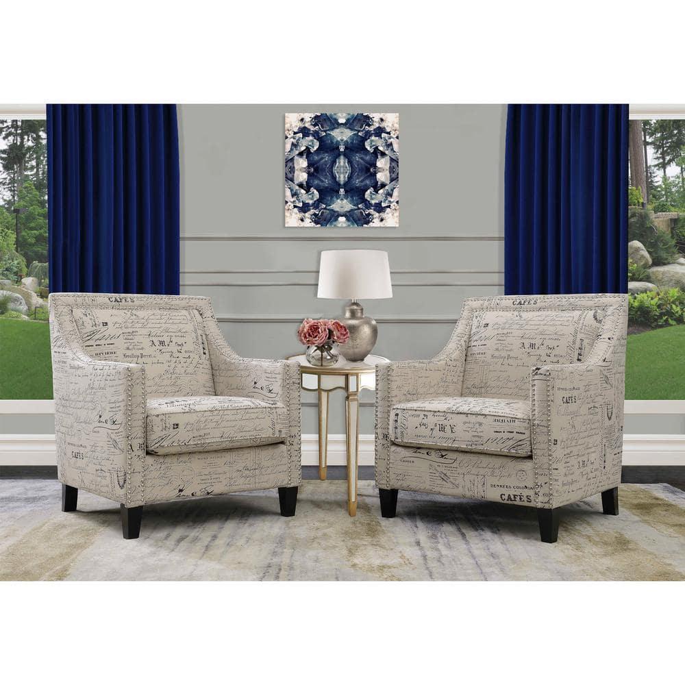 Picket House Emery Chair Heirloom French Script