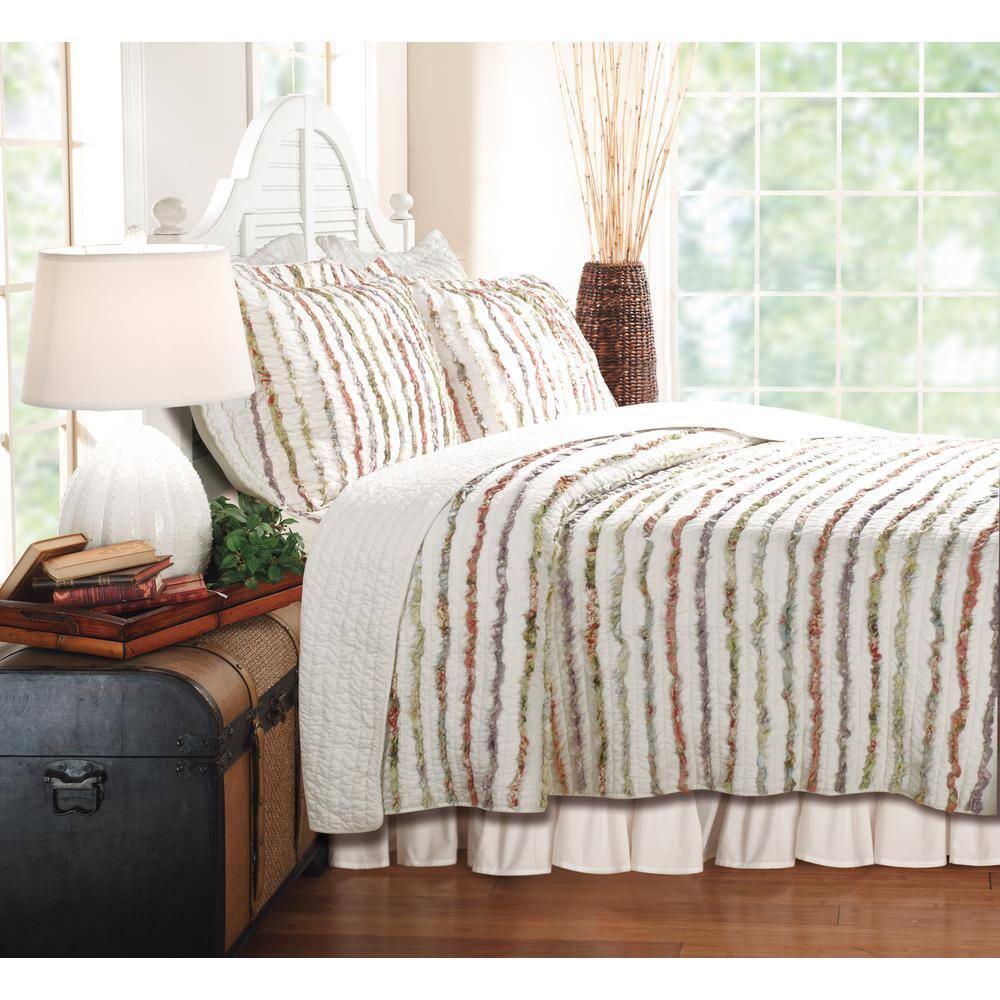 Greenland Home Fashions Bella Ruffle Cotton Modern Farmhouse Quilt Set & Reviews | Wayfair