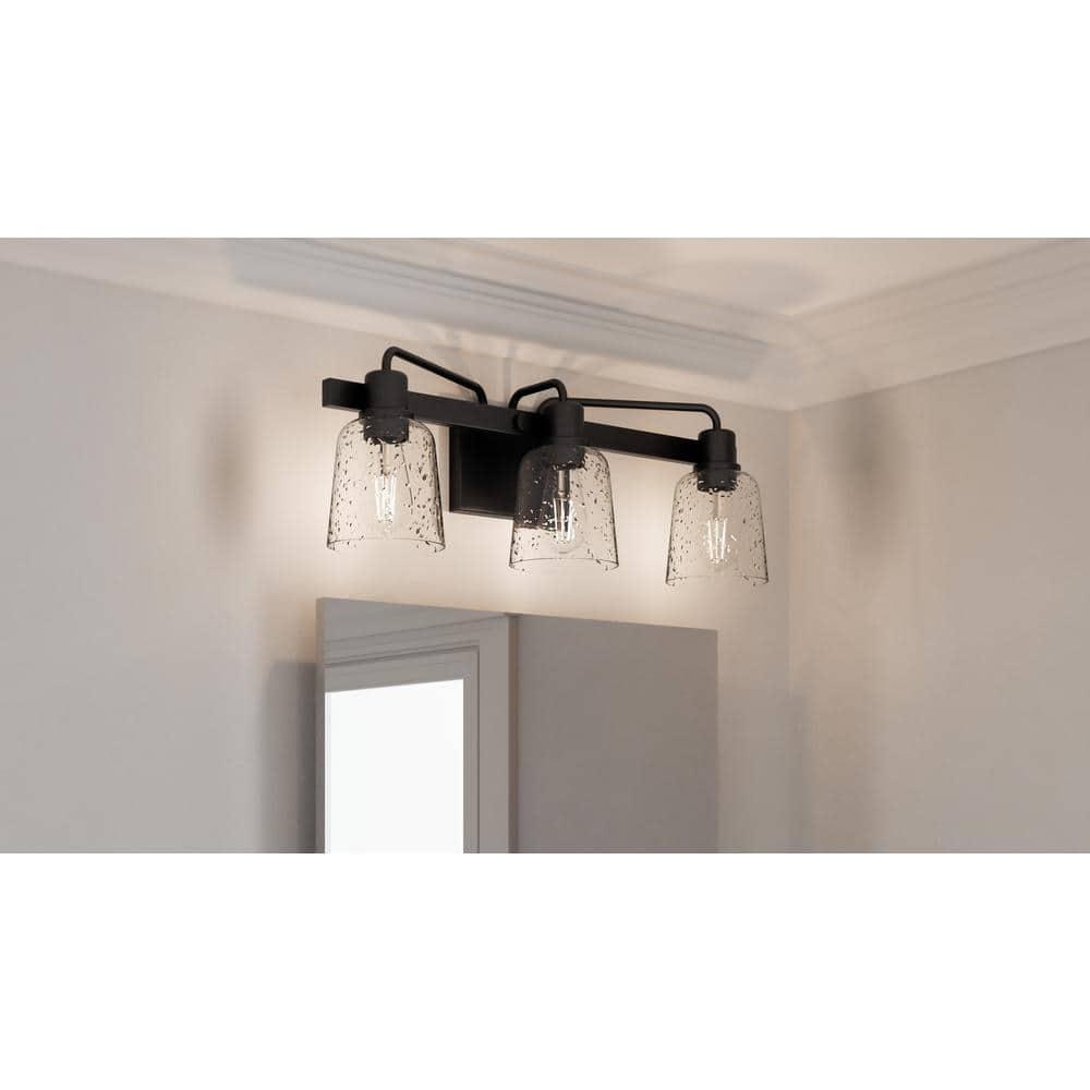 Quoizel Lighting Lydia 3 - Light Vanity in  Matte Black