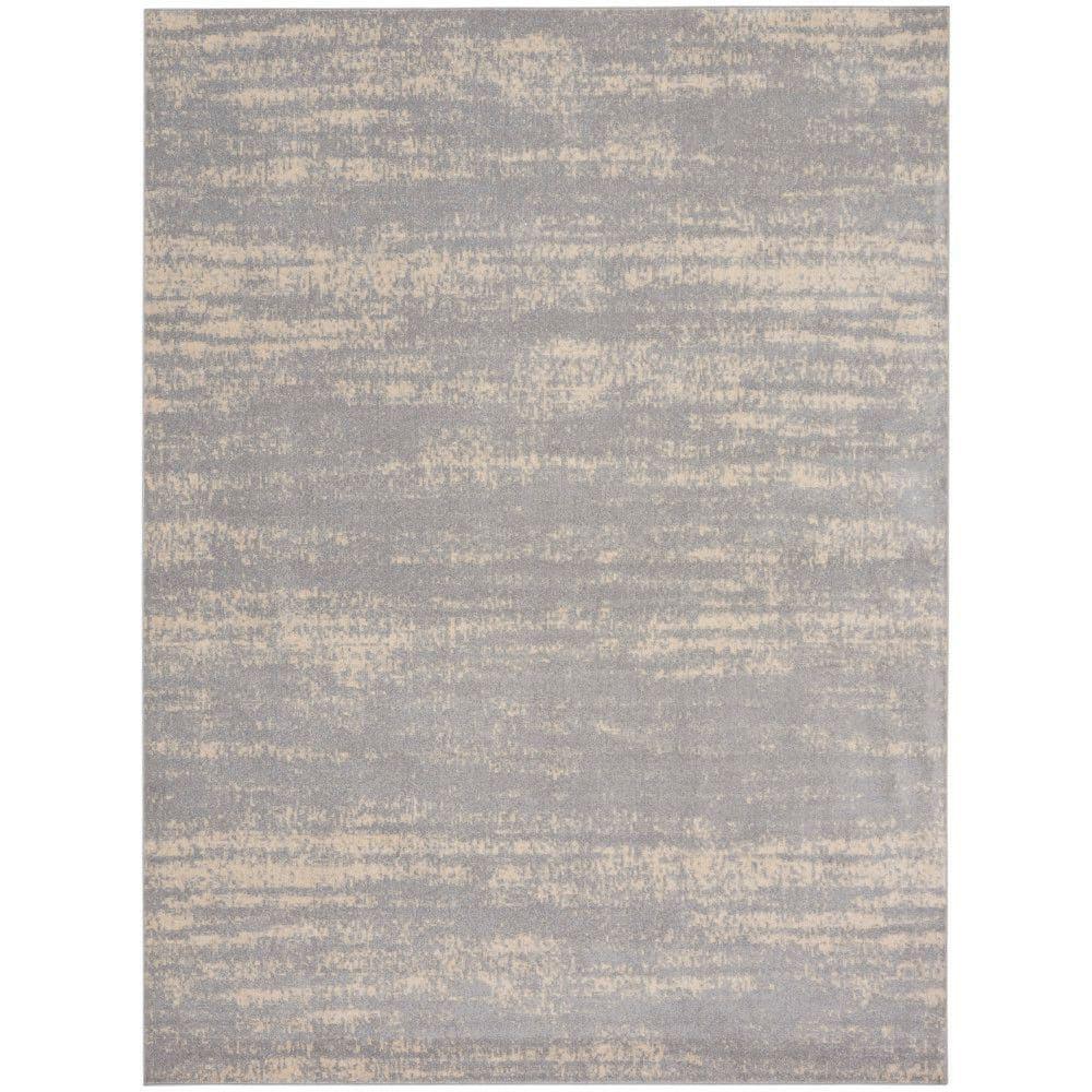 Nourison Essentials 10' x 14' Grey/Beige Modern Indoor/Outdoor Rug