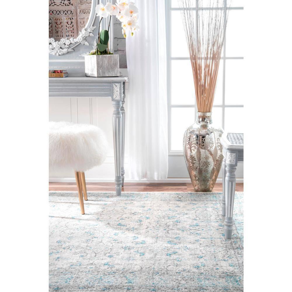 nuLOOM Rio Transitional Farmhouse Area Rug, 10' x 14', Aqua