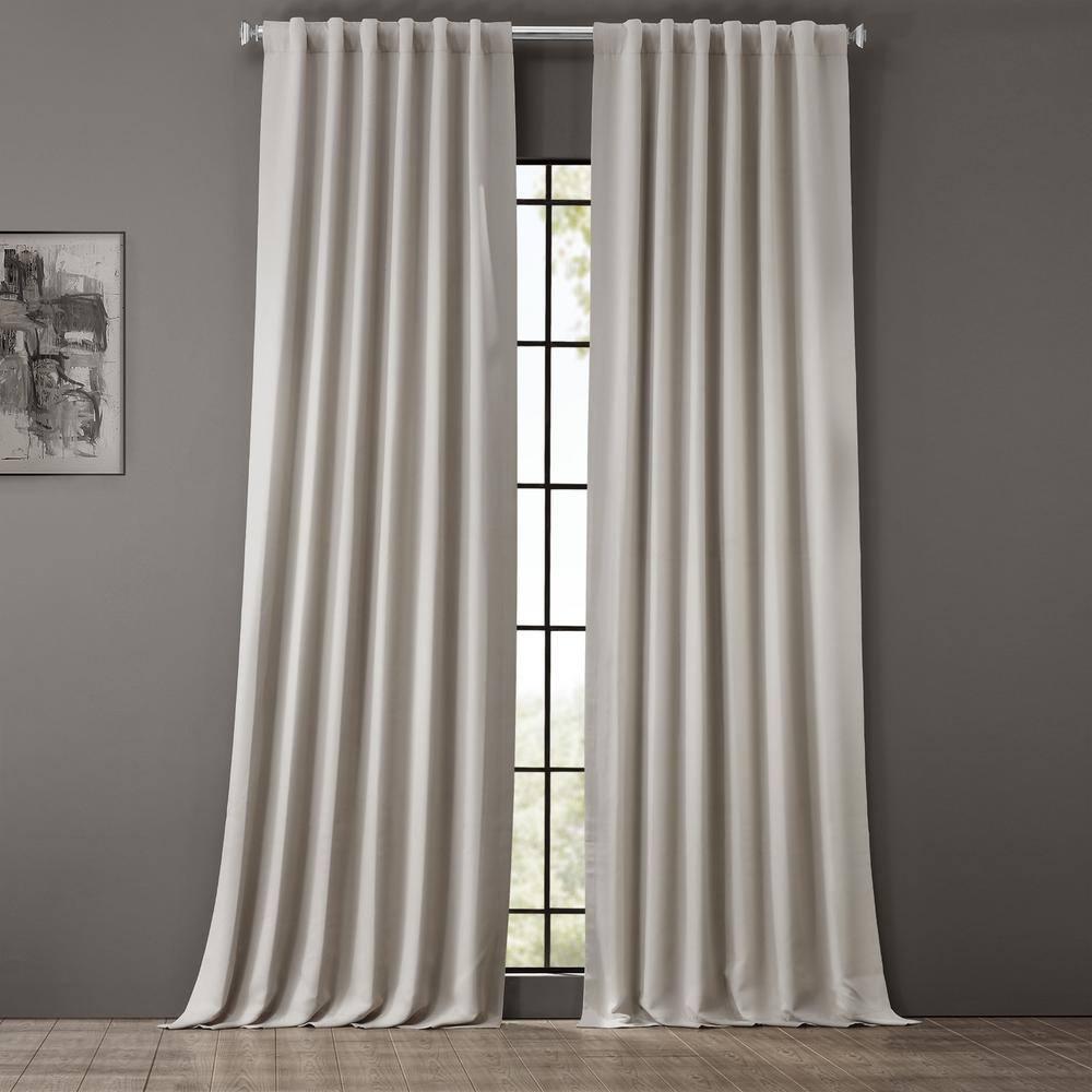 Half Price Drapes Alabaster Beige Room Darkening Curtains for Bedroom (1 Panel), 50W X 96L