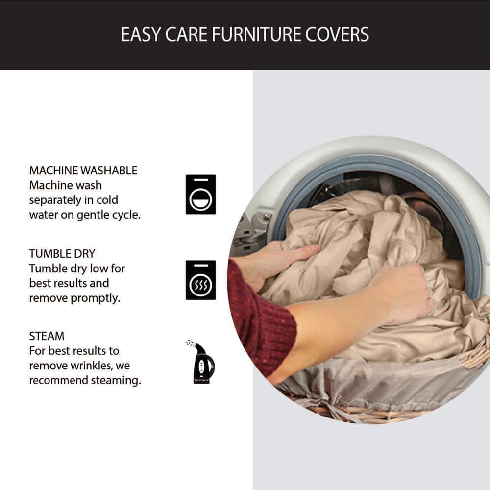 Microfiber Non-Skid Sofa Furniture Protector Chocolate - Sure Fit: Pet-Friendly, Machine Washable, Indoor Slipcover