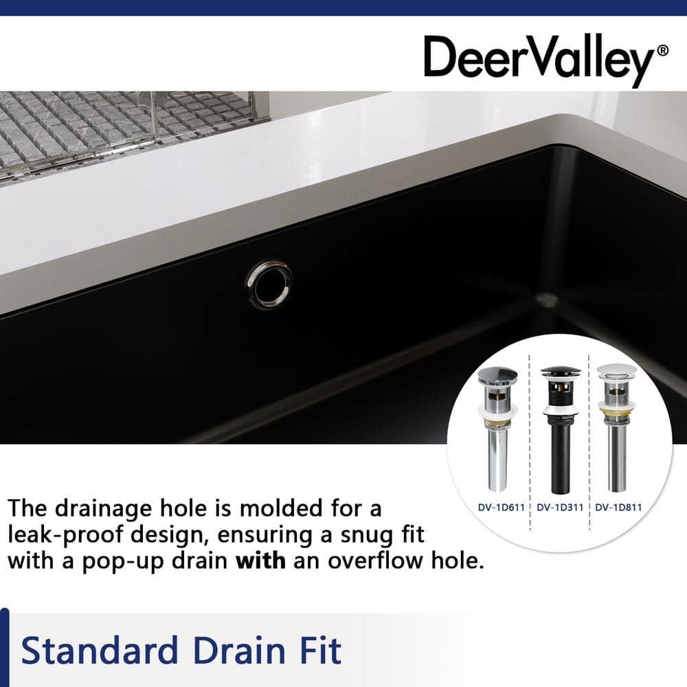 DeerValley Ursa 20" X 15.6" Rectangular Vitreous China Undermount Bathroom Sink with Overflow