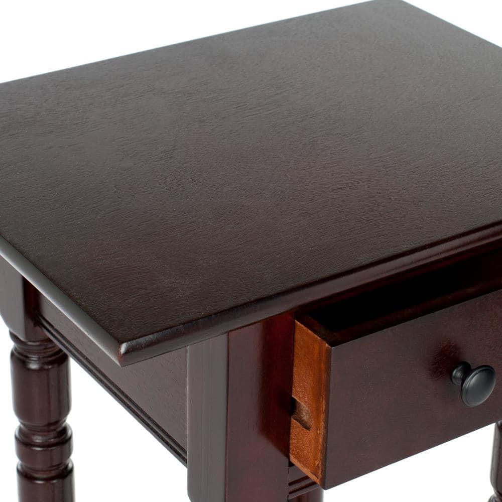 Sabrina End Table - AMH5704D - Dark Cherry - Safavieh Couture