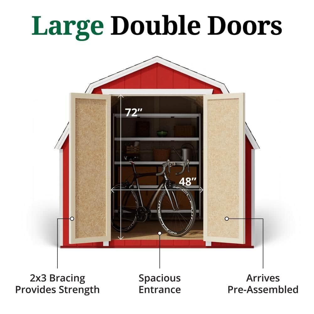 Little Cottage Co. 8x16 Value Gambrel Barn with 4 ft. Sidewalls, Outdoor Wood Storage Shed Do-It-Yourself Precut Kit
