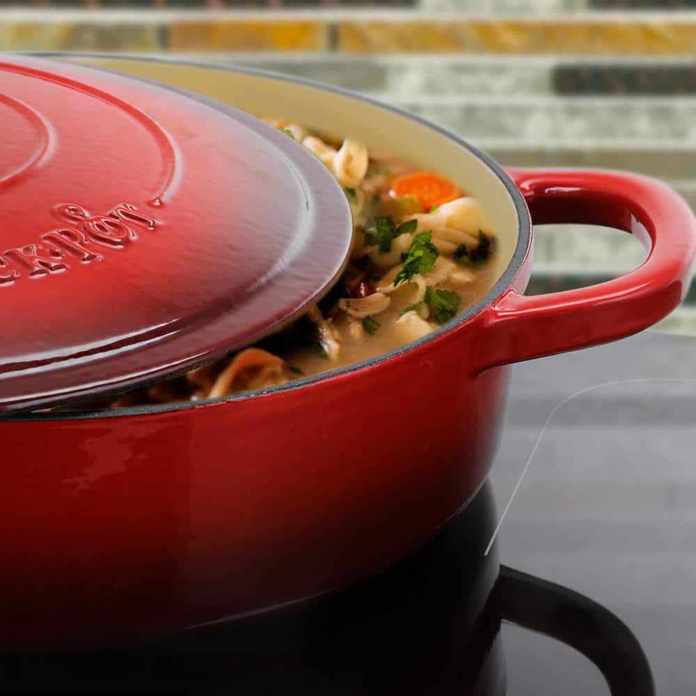 Crock-pot Crock-pot Artisan 5 qt. Non-Stick Cast Iron Round Braiser with Lid