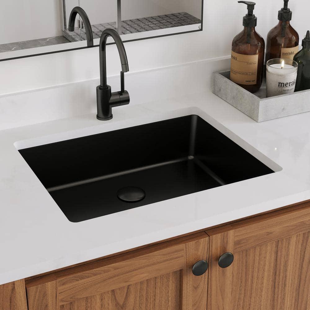 DeerValley Ursa 20" X 15.6" Rectangular Vitreous China Undermount Bathroom Sink with Overflow