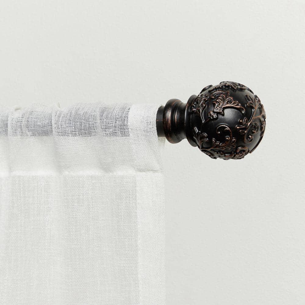 Lark Manor™ Jewett Exclusive Home Vine 1" Curtain Rod and Coordinating Finial Set, Adjustable