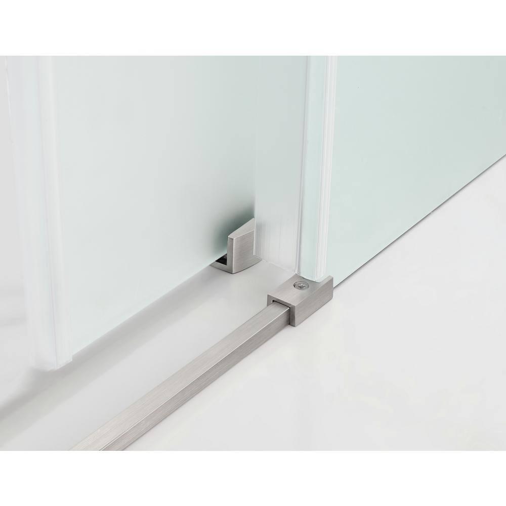 Coraline XL52" W x 80" H Single Sliding Frameless Shower Door