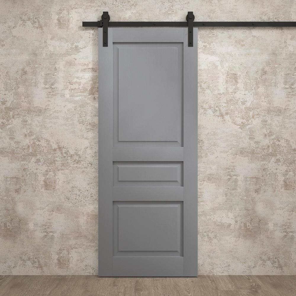 SARTODOORS Modern Barn Door | Ego 5012 | Rail Track Heavy Hardware Set | Solid Panel Interior Doors