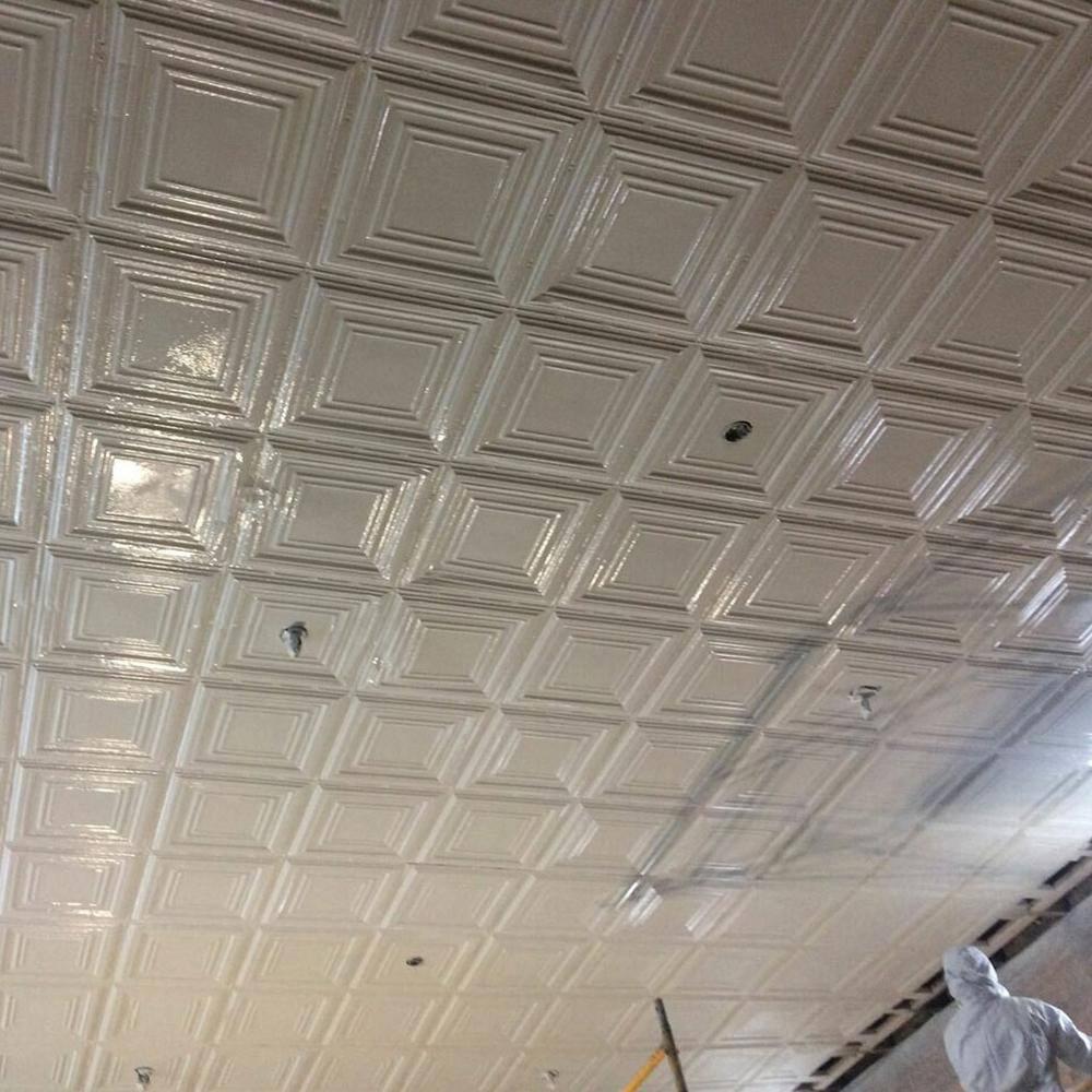 FromPlainToBeautifulInHours Williamsburg 2 ft. x 2 ft. Drop-in Tin Ceiling Tile (Set of 12)