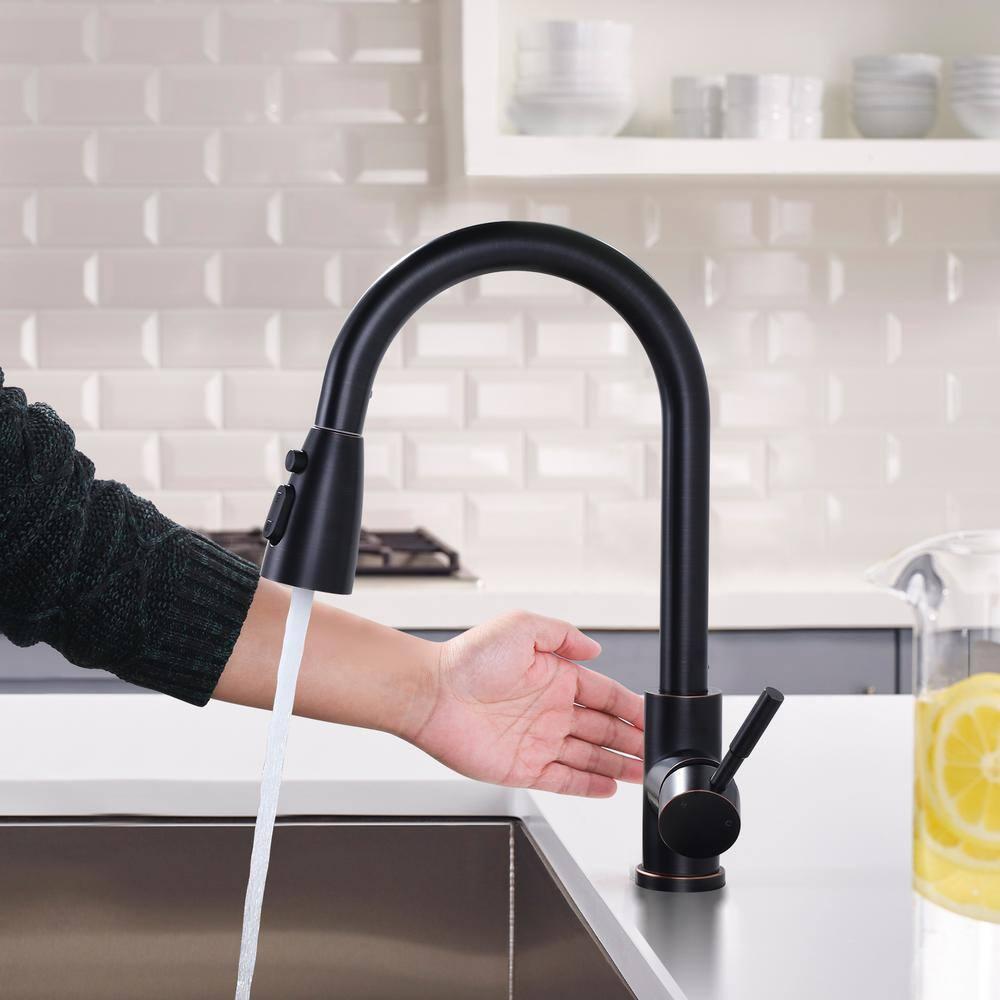 ARCORA ARCORA Stainless Steel  Single Handle Pull-Down Sprayer Kitchen Faucet Set with Touchless Sensor AR7100301RB-DC