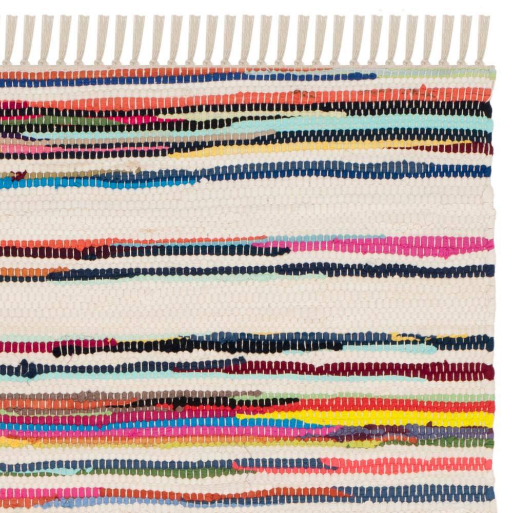 Rag Rug RAR126 Hand Woven Indoor Accent Rug - Ivory/Multi - 2'x3' - Safavieh.