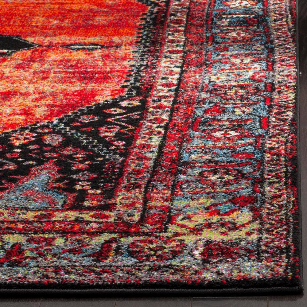 Vintage Hamadan VTH217 Power Loomed Indoor Area Rug - Orange/Multi - 4'x6' - Safavieh