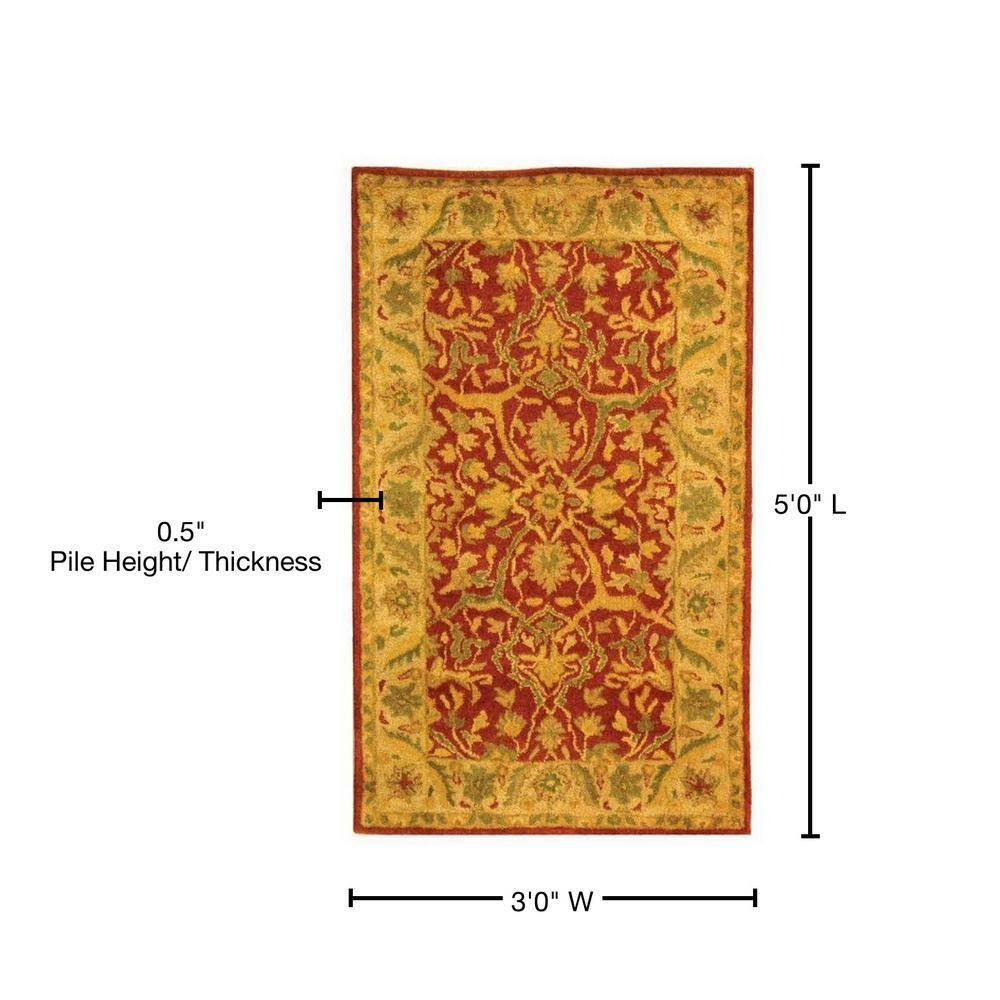 Antiquity AT14 Hand Tufted Indoor Accent Rug - Rust - 3'x5' - Safavieh