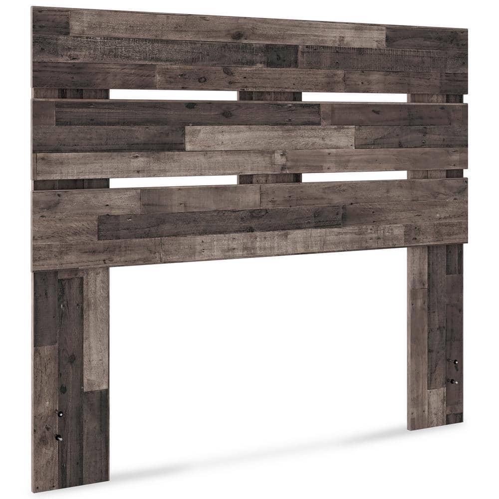 Full Neillsville Panel Headboard Gray: Mid-Century Design, Wood Grain - Signature Design by Ashley