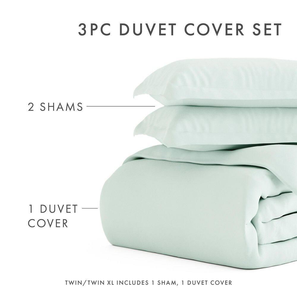 Duvet Cover Set Super Soft Microfiber Bedding in Solid Colors