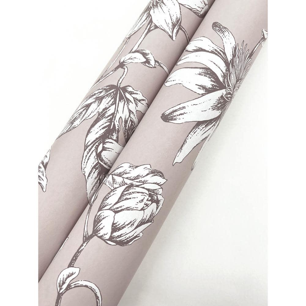 Passion Flower Toile Floral Wallpaper