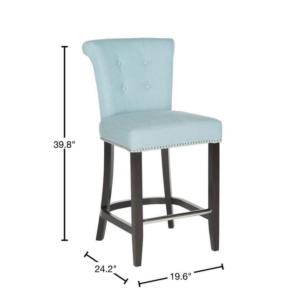 Addo Ring Counter Stool - HUD8241 - Sky Blue - Safavieh