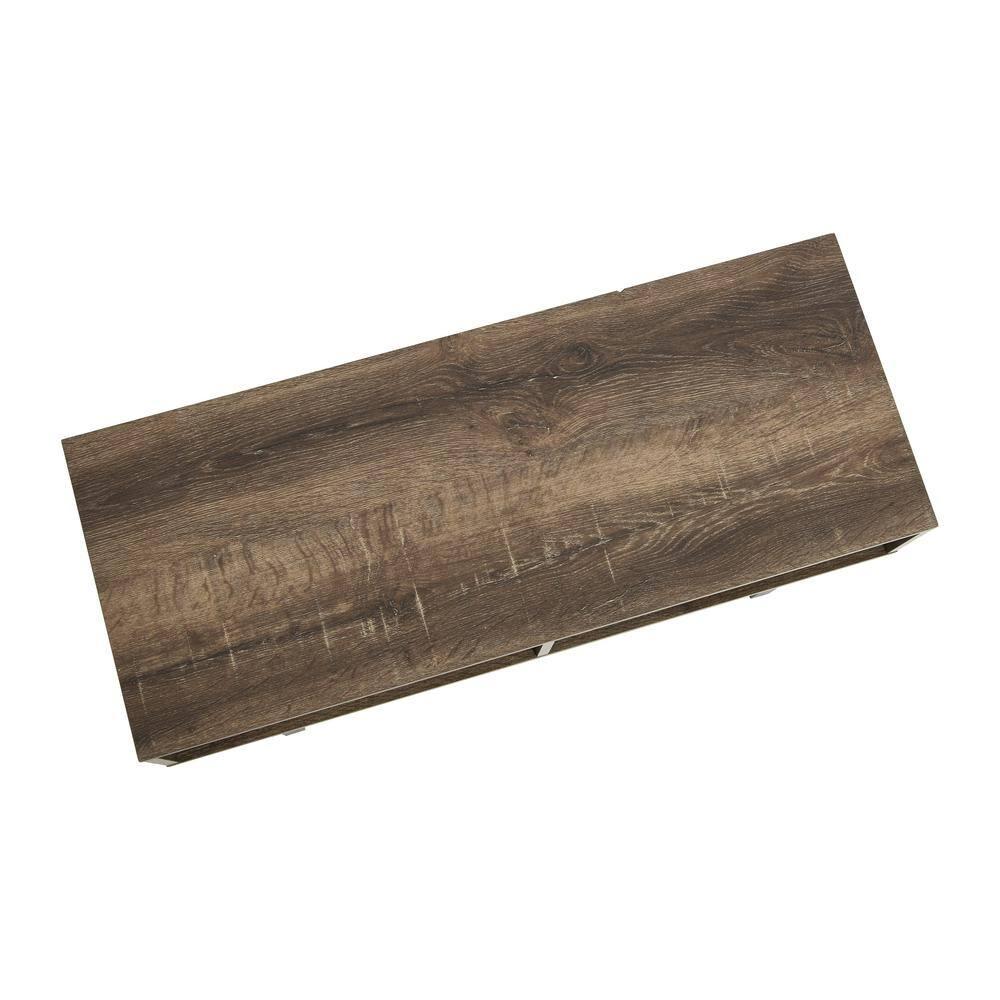 Household Essentials Jamestown TV Stand: Engineered Wood, Iron Frame, for 42" TVs Ashwood