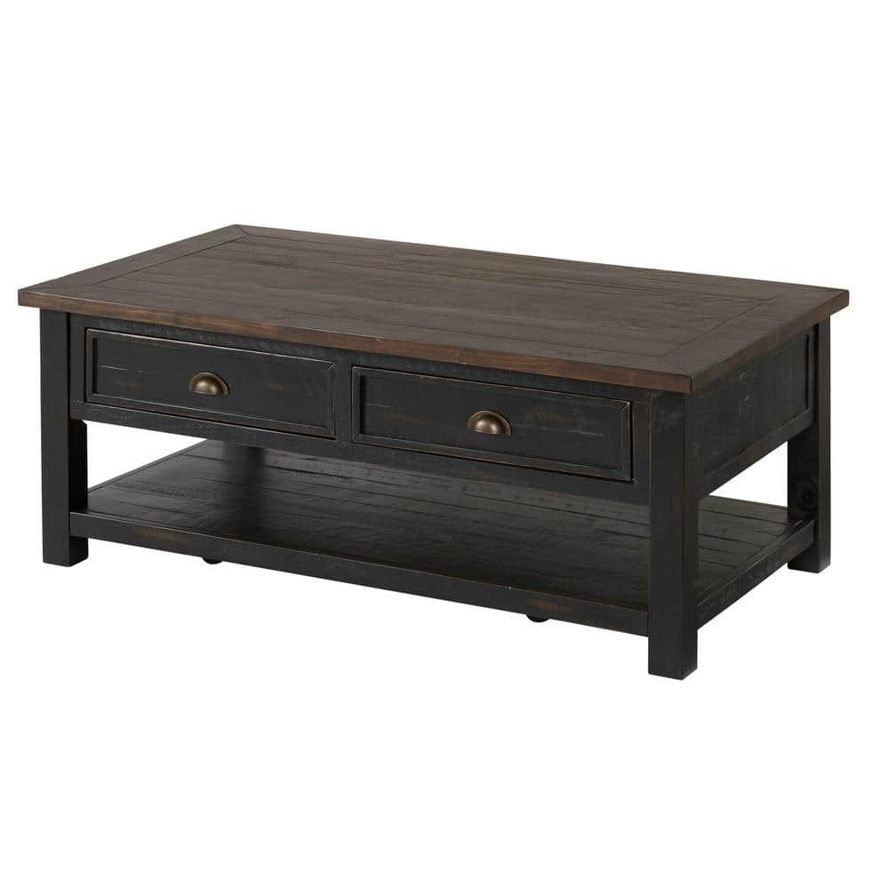 Martin Svensson Home Monterey 50" Coffee Table, Black and Brown