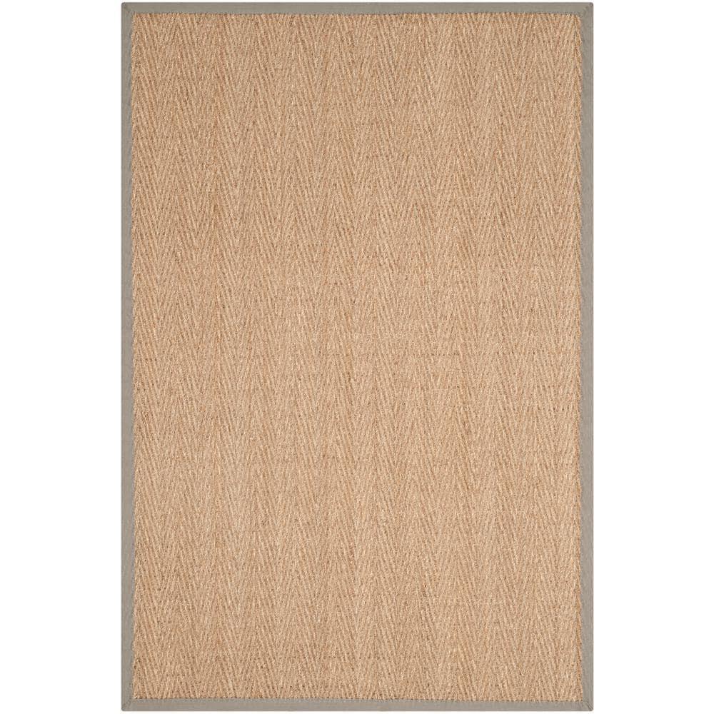 Natural Fiber NF115 Power Loomed Indoor Area Rug - Natural/Grey - 4'x6' - Safavieh.