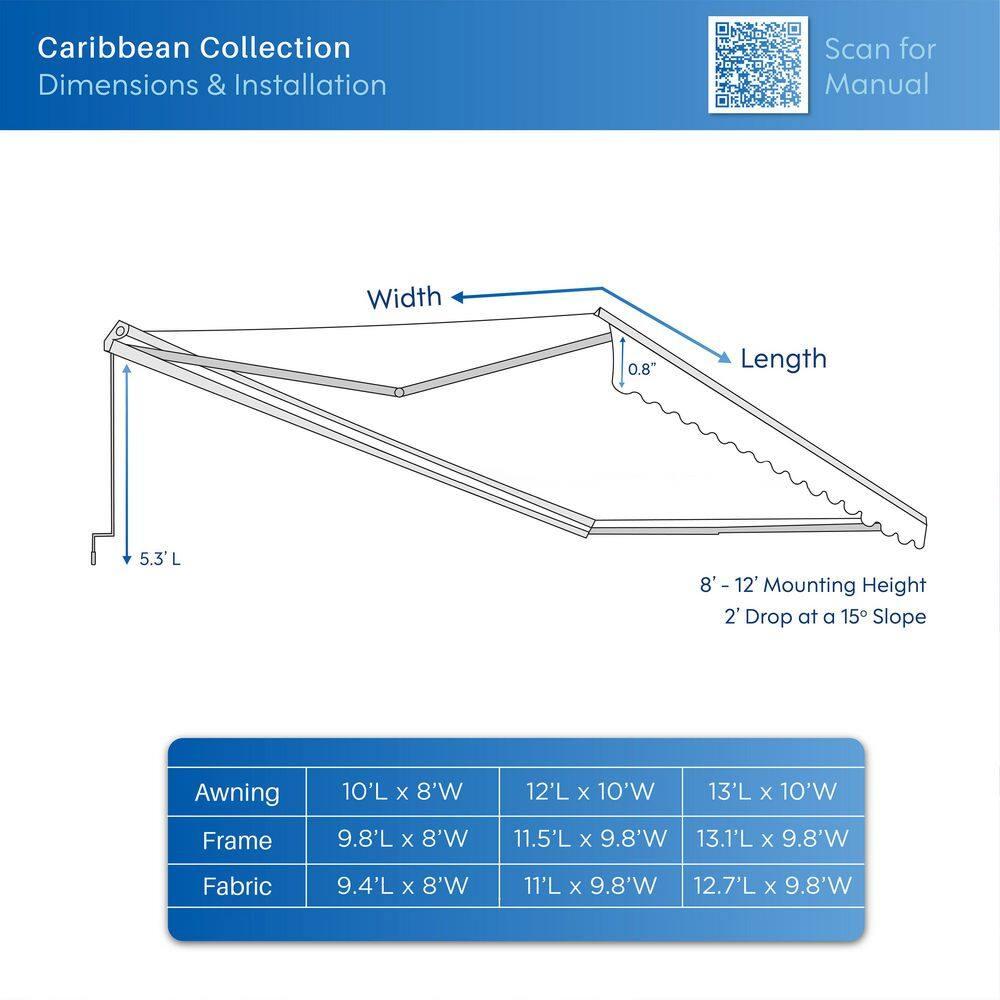 Motorized Retractable White Frame Patio Awning