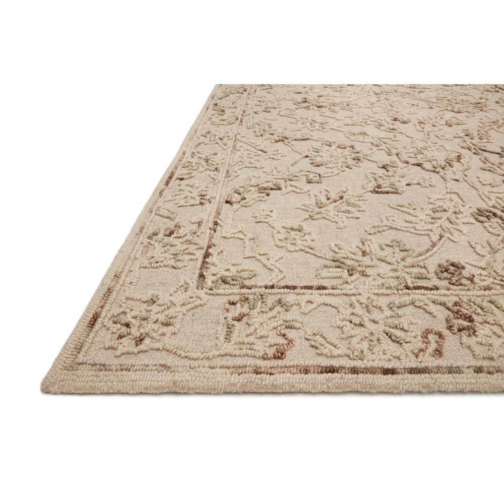 Loloi II Halle Floral Traditional Area Rug, Off-White, 7'.9" x 9'.9"