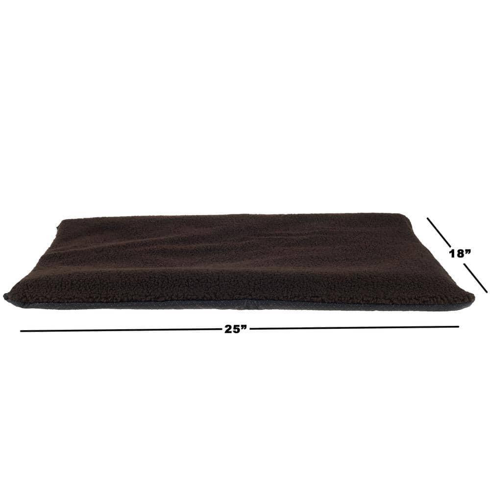 Petmaker PETMAKER Self Warming Cat Mat - Thermal Dog Crate Pad with Removable Washable Sherpa Cover and Reflective Insulation Layer for Self Heating - Pet Supplies for Dogs and Cats