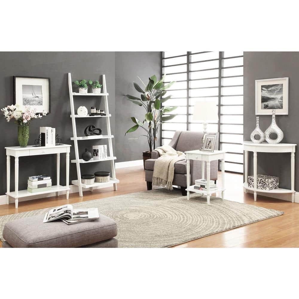 Convenience Concepts French Country Bookshelf Ladder, White