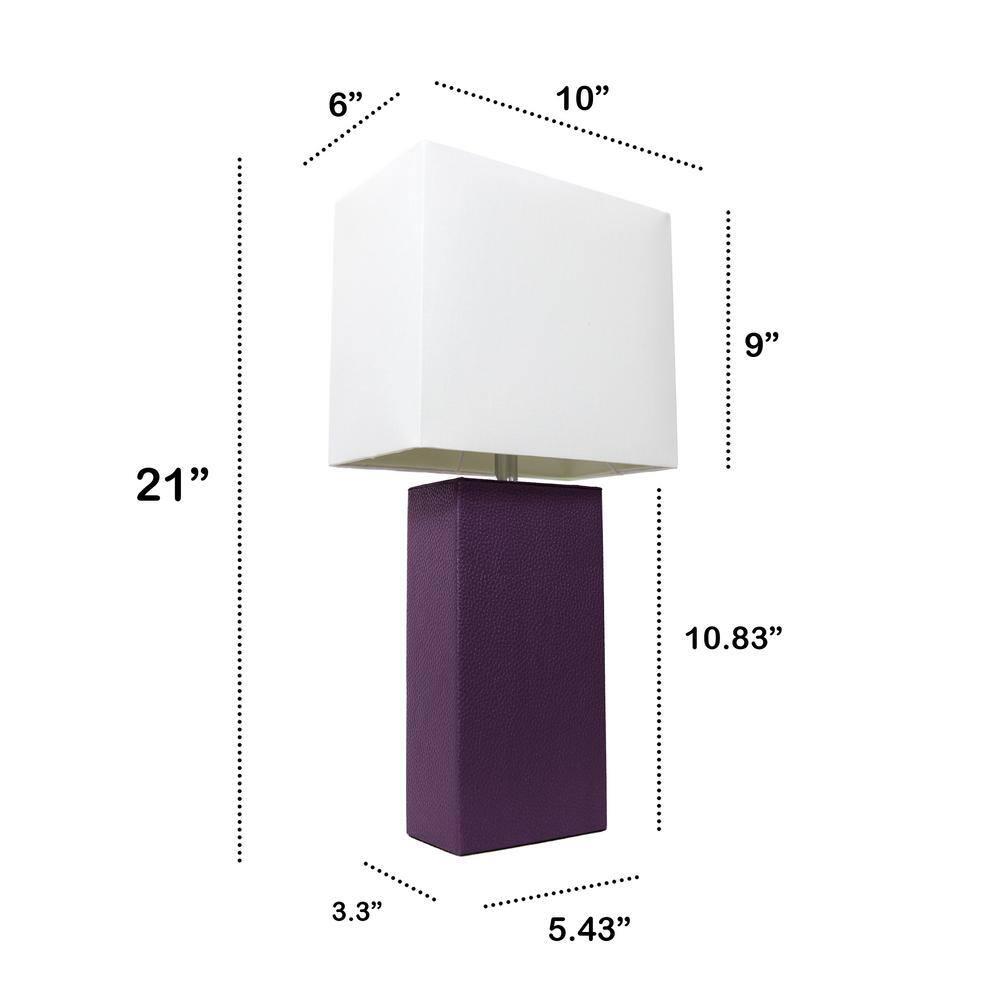 All the Rages 21" Base Table Lamp with White Rectangular Linen Shade