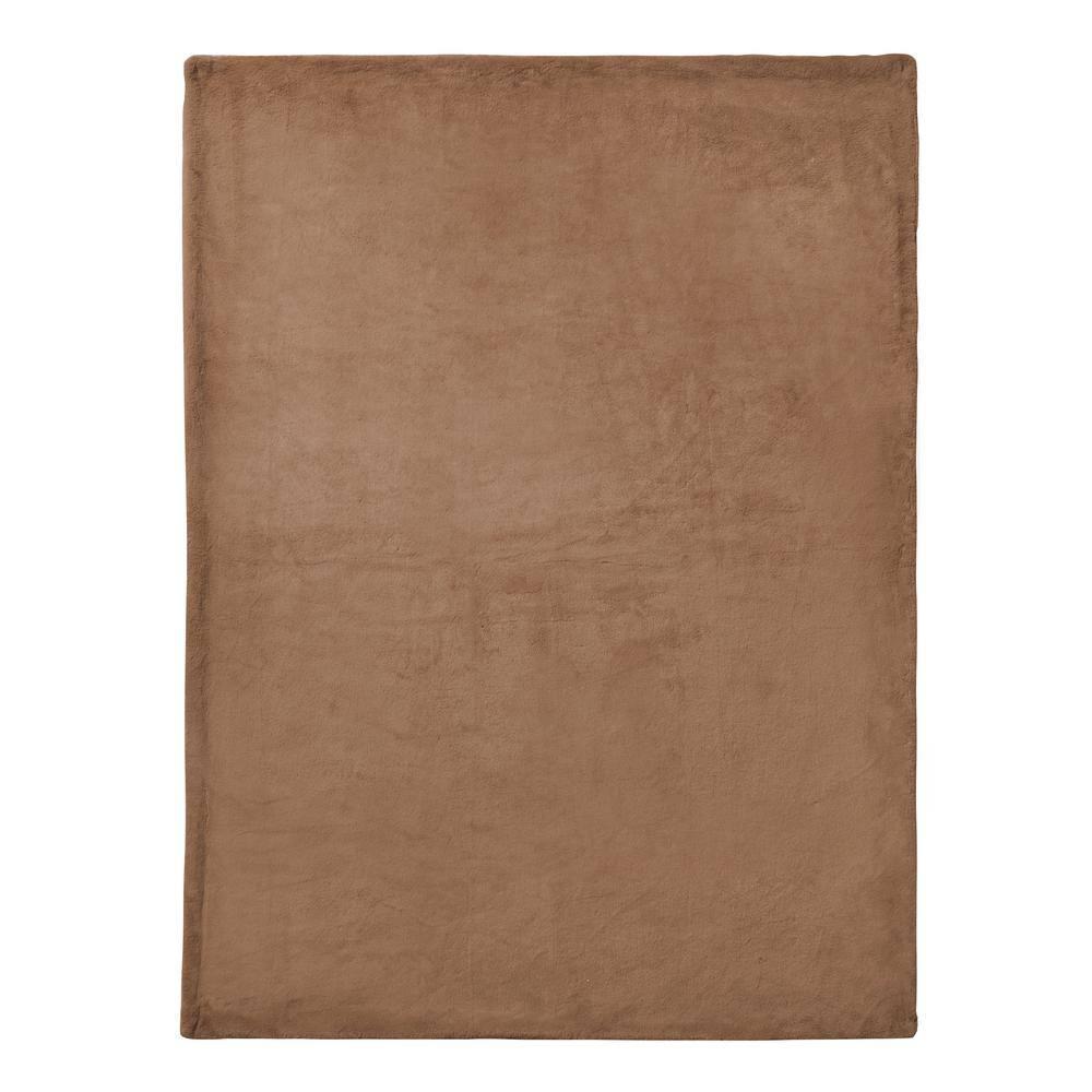 Lucky Brand Lucky Brand Reversible Solid Rabbit Mink Faux Fur Luxurious & Soft Thow Blankets - 50" x 70"