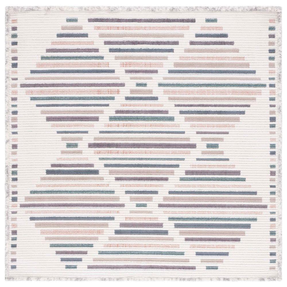 Marrakesh MRK614 Power Loomed Area Rug - Ivory/Multi - 6'7"x6'7" - Safavieh.