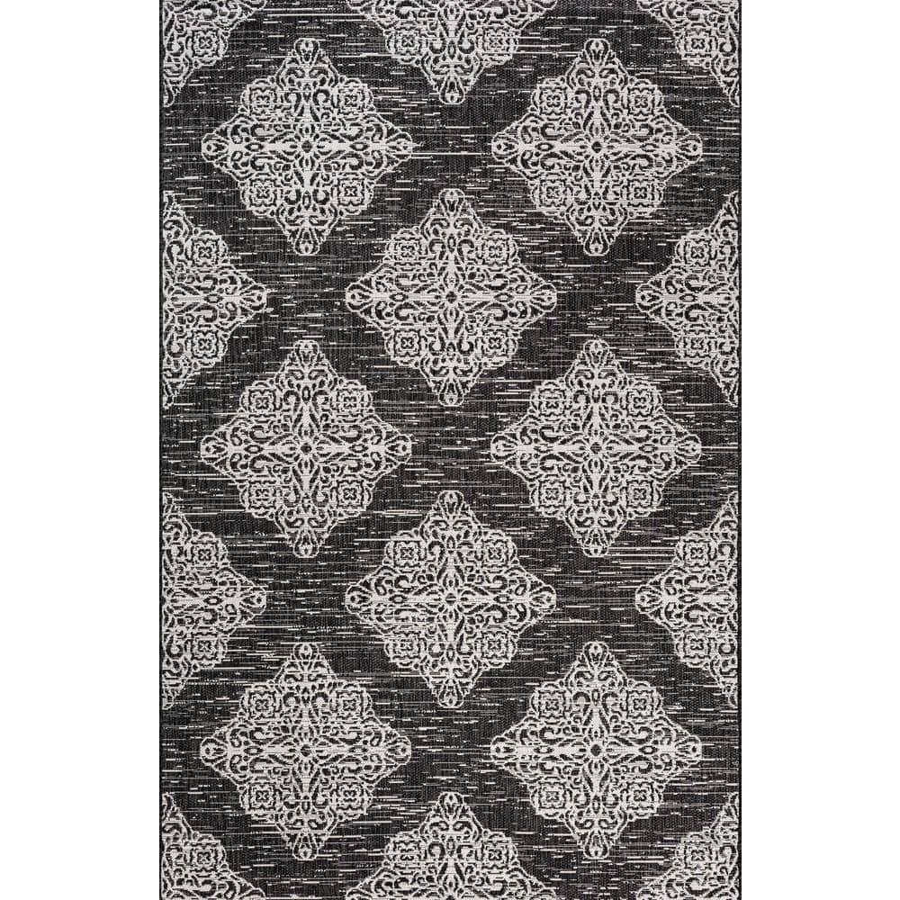 JONATHAN Y SMB121B-5 Tuscany Ornate Medallions Black/Ivory 5 ft. x 8 ft. Indoor/Outdoor Area Rug, Casual, Pet Friendly, Stain Resistant, Easy to Clean, for Patio, Living Room; Kitchen, Bedroom