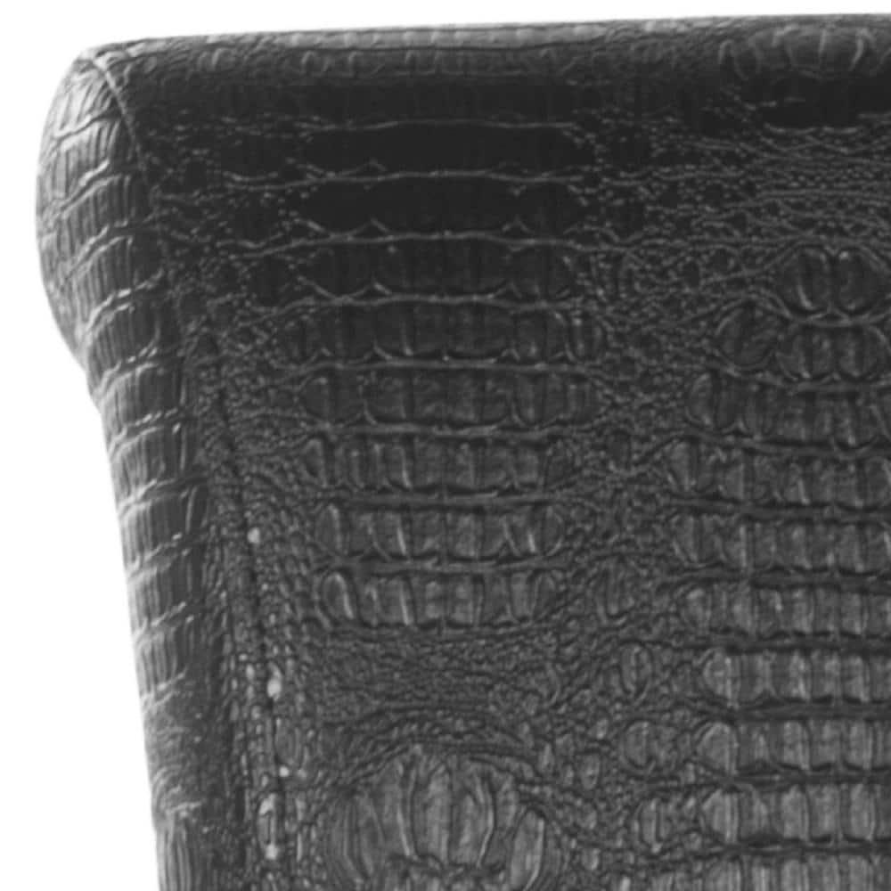 SAFAVIEH Seth Counter Stool Black / Crocodile