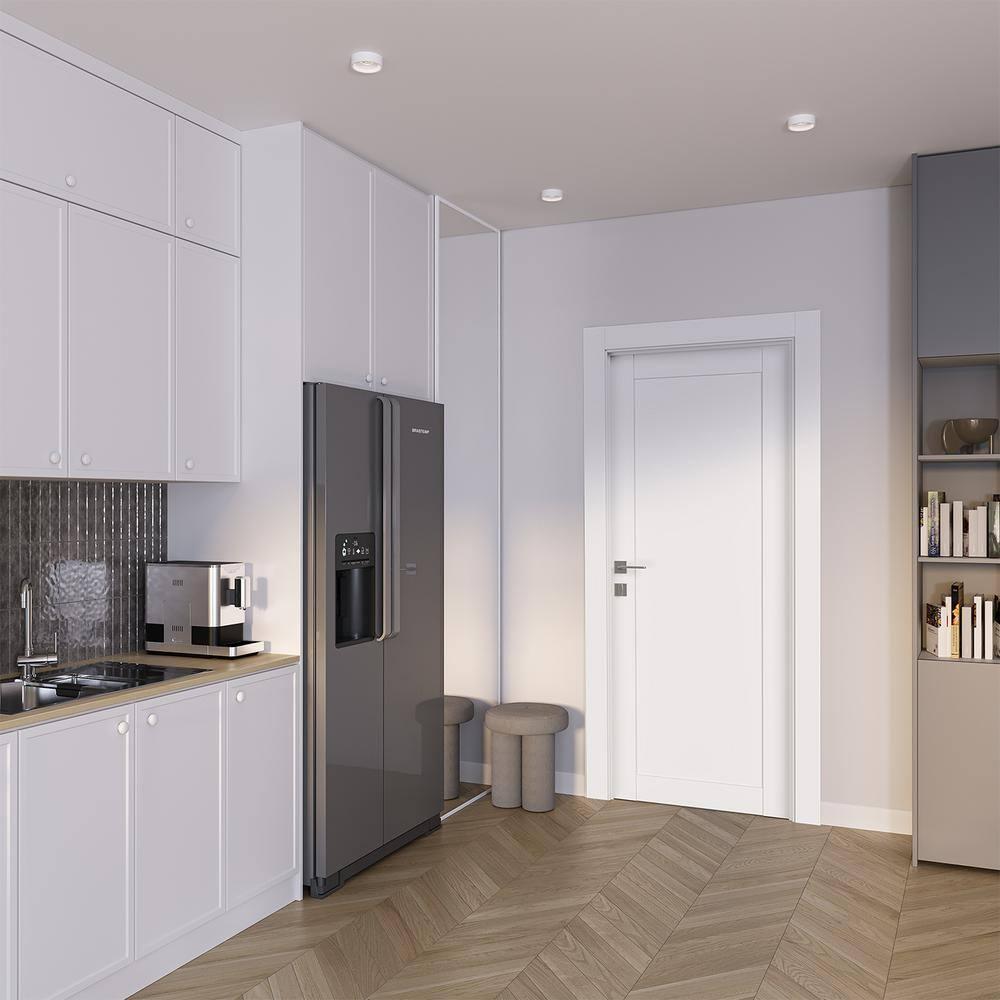 Belldinni 1 Panel Shaker DIY-Friendly Solid Manufactured Wood Paneled Prefinished Standard Interior Door