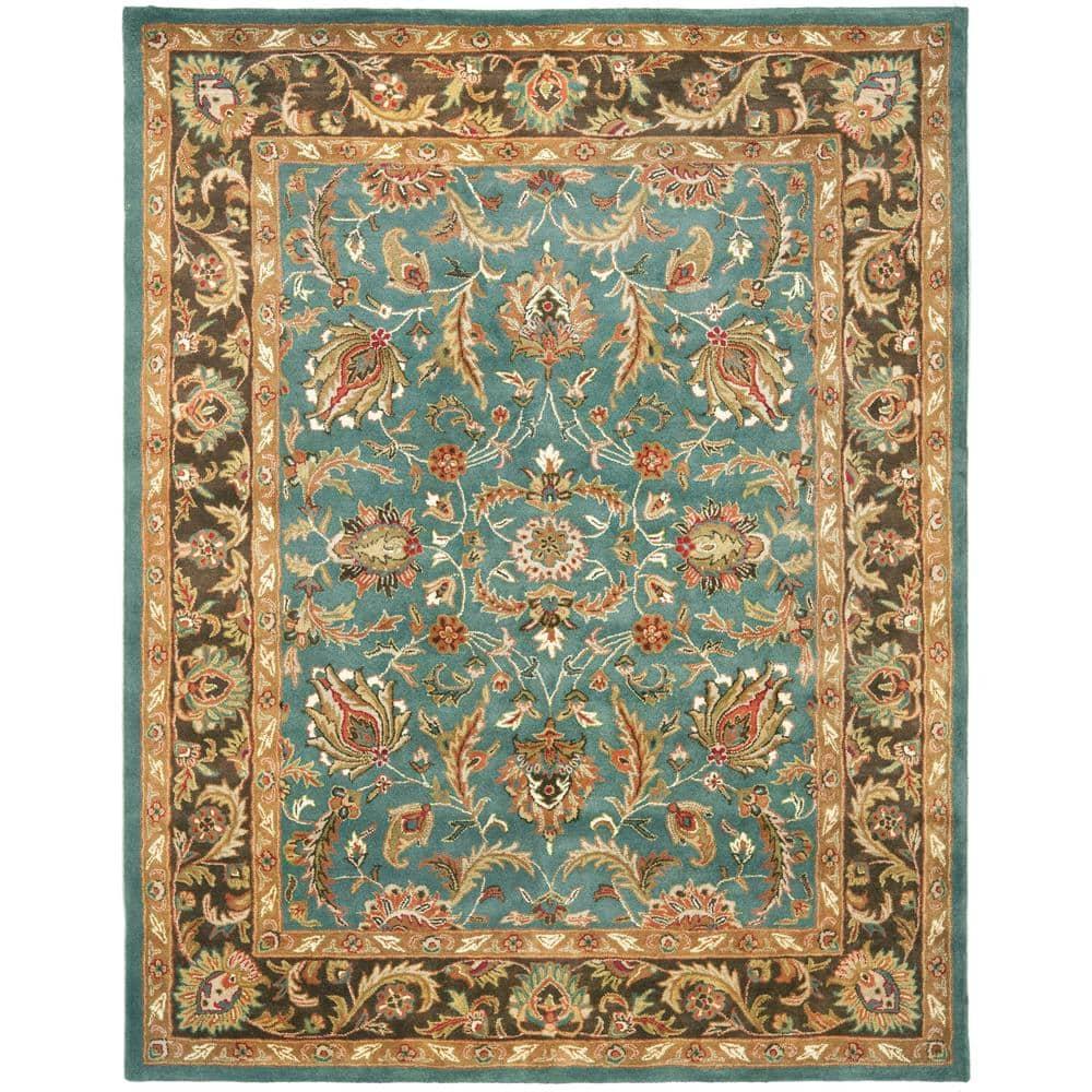 Heritage HG812 Hand Tufted Area Rug - Blue/Brown - 8'3"x11' - Safavieh.